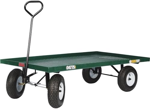 Millside Industries Steel Flatbed Garden Wagon - 800-Lb. Capacity, 60in.L x 36in.W, Model Number 04775