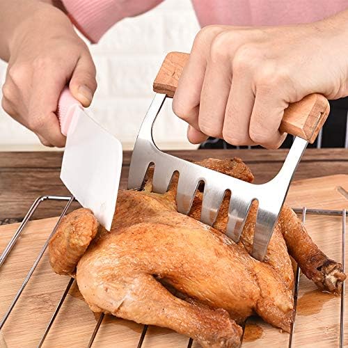 Meat Shredder Claws - Professional, Stainless Steel, Easy to Use, Lightweight, Heat Resistant Claws for Pulling, Shredding, Lifting and Serving Chicken, Turkey, Pork, Beef and Game