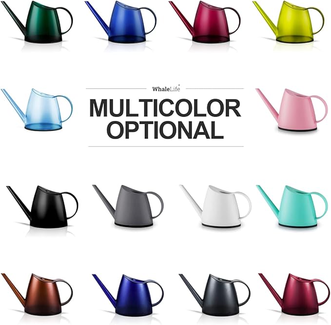 WhaleLife Indoor Watering Can for House Bonsai Plants (1.4L, Gray)