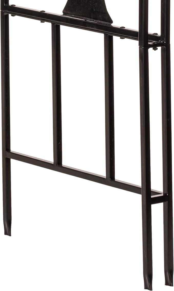 Evergreen Plow & Hearth Tree of Life Garden Arbor - 7 Feet Tall | Slim Metal Arch with Iron Trellis for Climbing Plants | Elegant Wedding Arbor | Outdoor Patio & Garden Decor