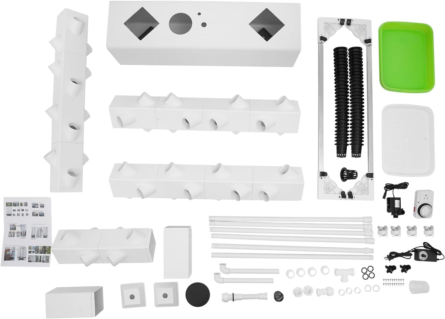 Hydroponic Growing Tower System Kit, 56-Plant Vertical Hydroponics Garden Tower with LED Grow Light, for Outdoor Indoor Herbs Fruits Vegetables Smart Garden Planter Kit