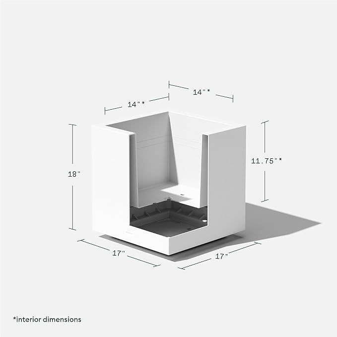 Veradek Block Series Cube Plastic Planter - Large Square Planter for Indoor or Outdoor Patio/Garden | Durable All-Weather Use with Drainage Holes | Modern Décor for Tall Plants, Trees, Flowers