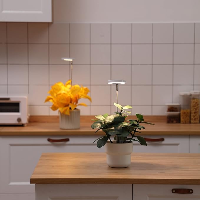 Plant Grow Light,Yadoker LED Growing Light Full Spectrum for Indoor Plants,Height Adjustable, Automatic Timer, 5V Low Safe Voltage,Idea for Small Plant Light…