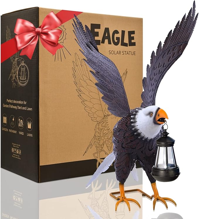 Nacome Metal Bald Eagle Large Outdoor Statues,Yard Decorations Outdoor Garden Sculptures & Statues,Garden Gifts