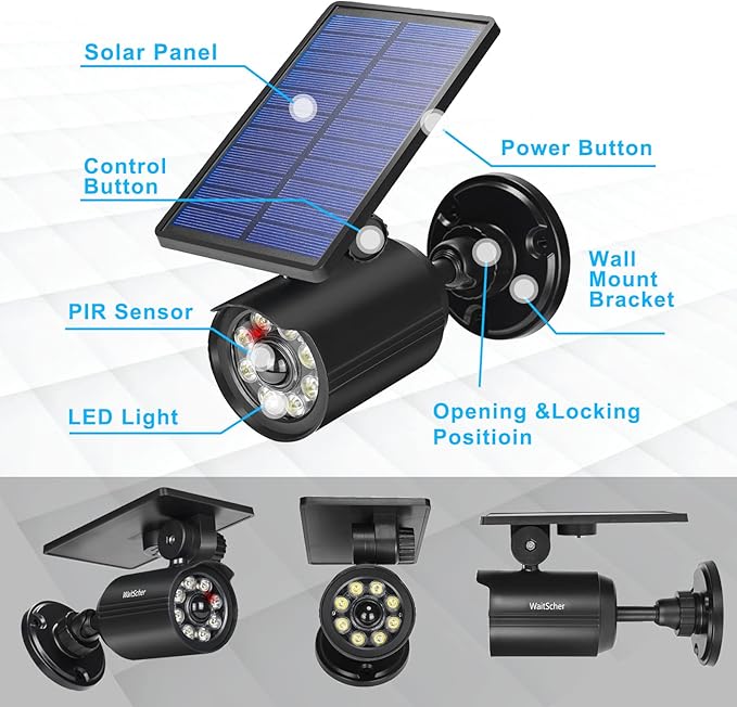 Solar Lights Outdoor Motion Sensor Flood Lights IP67 Waterproof 3600mAh Security Light for Front Door,Garage, Driveway, Yard, Deck(2pack)