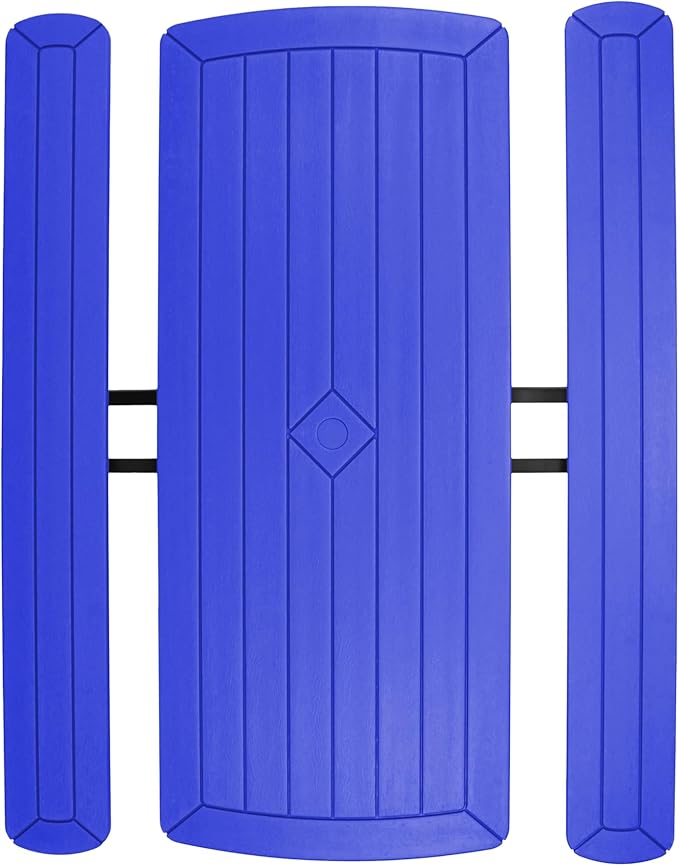 OEF Furnishings Heavy Duty Blow Molded Folding Picnic Table - Blue, Black Fram
