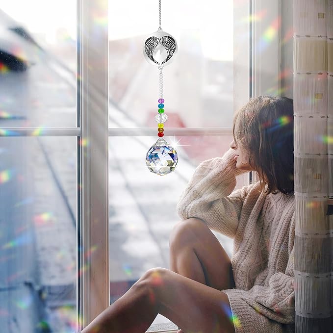 Memorial Gifts Crystal Suncatcher,Unique Sympathy Gifts for Loss of Loved One,Rainbow Maker Bereavement Gifts Box for Loss of Father Mom Dad Son Daughter Husband Brother Grandmother (Brother)