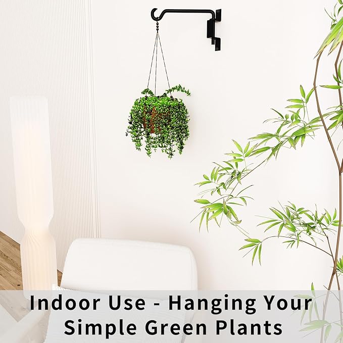 Plant Hanger,Swivel Plant Hanger,Hanging Plant Hooks,Plant Hangers Outdoor,Plant Hanger Indoor,Plant Hanger Bracket,Plant Hooks,Plant Wall Hanger,Rotatable Design,12 Inch 4 Pack