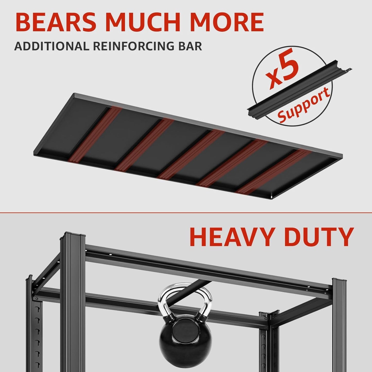 6-Tier 55" W x 24" D x 84" H Garage Shelving 3500LBS Storage Shelves Heavy Duty Metal Shelf Unit Adjustable Basement Industrial Storage Racks (6T-84 * 55 * 24)