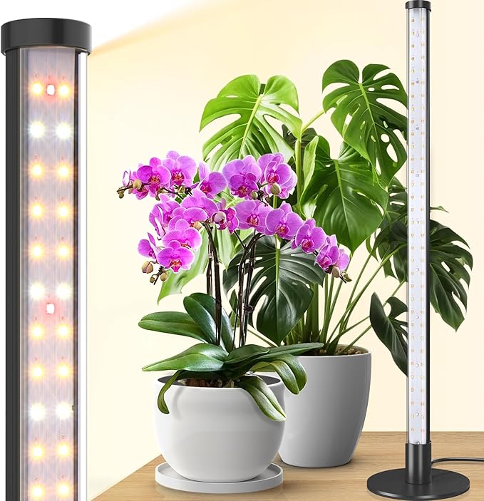 Barrina T10 Vertical Grow Light, 20W 2FT Desk LED Plant Light, Hanging and Standing, Table Top Full Spectrum Grow Lights for Indoor Plants with Stand and On/Off Switch, Ideal for Plants Growth