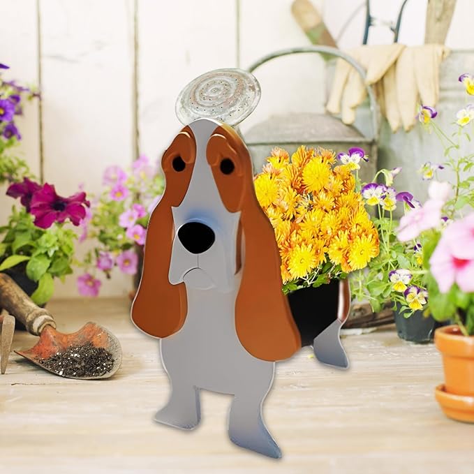 Basset Hound Dog Planter Plant Pots,Cute Garden Dog Flower Planter,Dog Planters Birthday Gifts for Women,Office,Indoor/Outdoor Decor(9.45 * 8.54 * 13.23in)