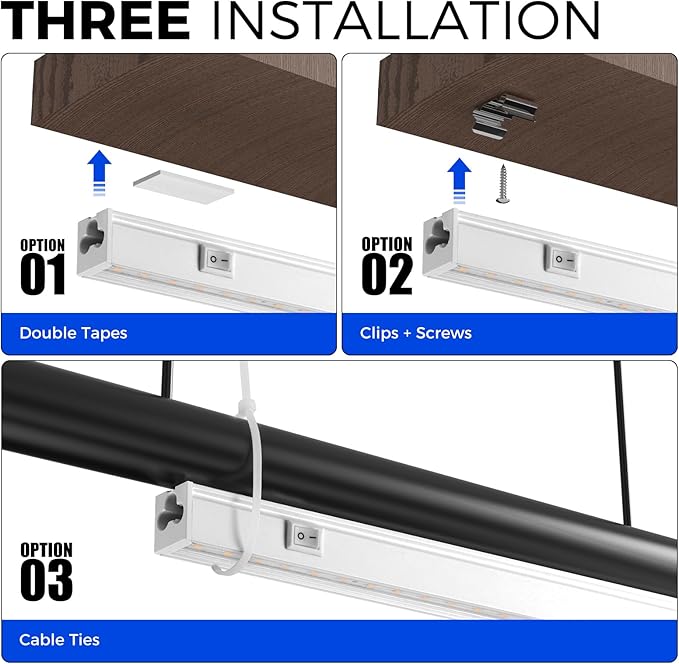 Barrina Grow Lights for Indoor Plants, Full Spectrum Sunlight, 1ft Plant Growing Lamp, LED Grow Light Bulbs, T5 Grow Light Strip, Plug and Play, Yellow, 4-Pack