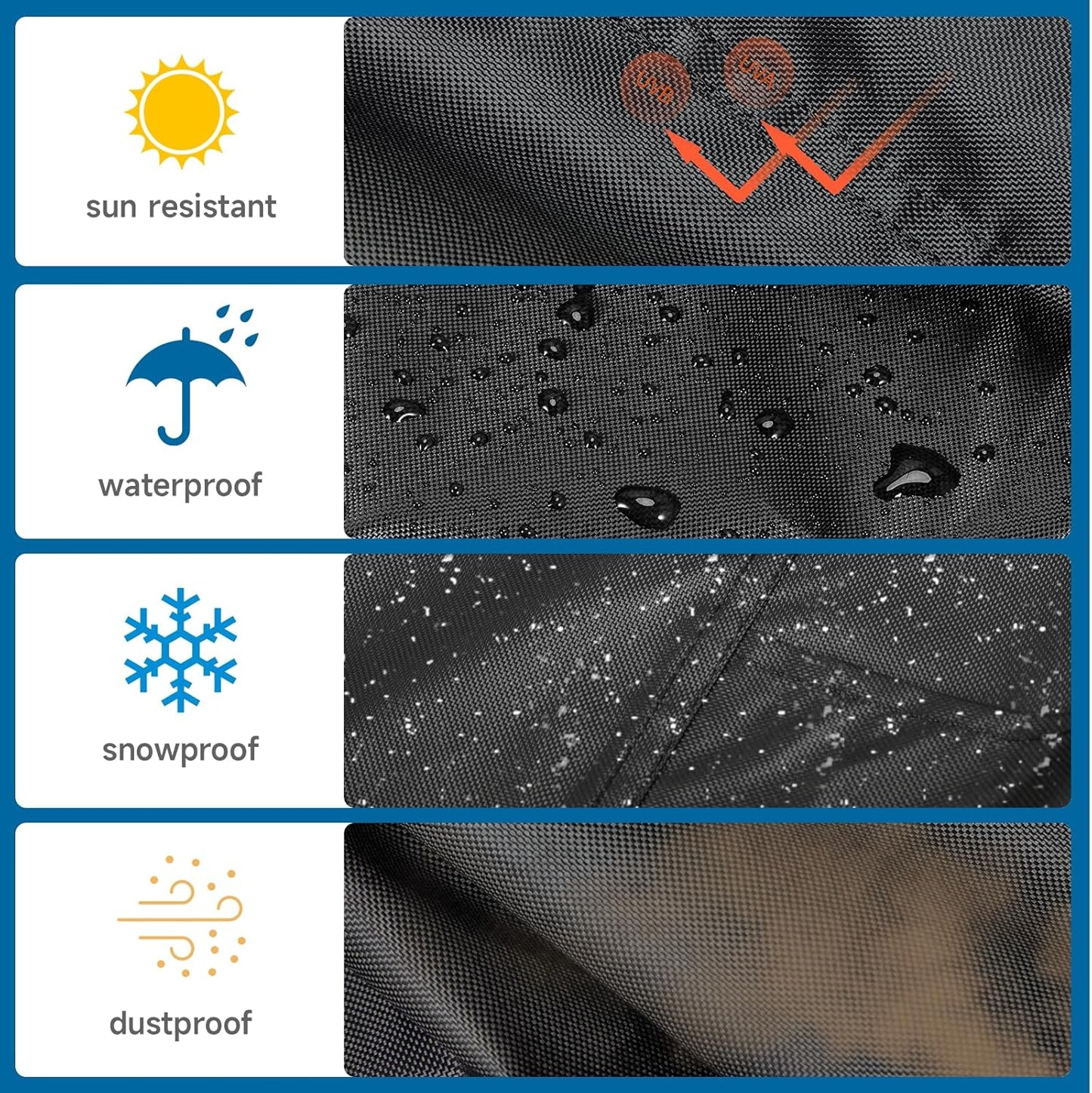 Flat Top Grill Cover for Nexgrill Daytona 4-Burner Propane Gas Griddle,Heavy Duty Waterproof Gas Griddle Cover for Member Mark Pro Series 5-Burner Gas Griddle, 68" W x 29" D x 36" H