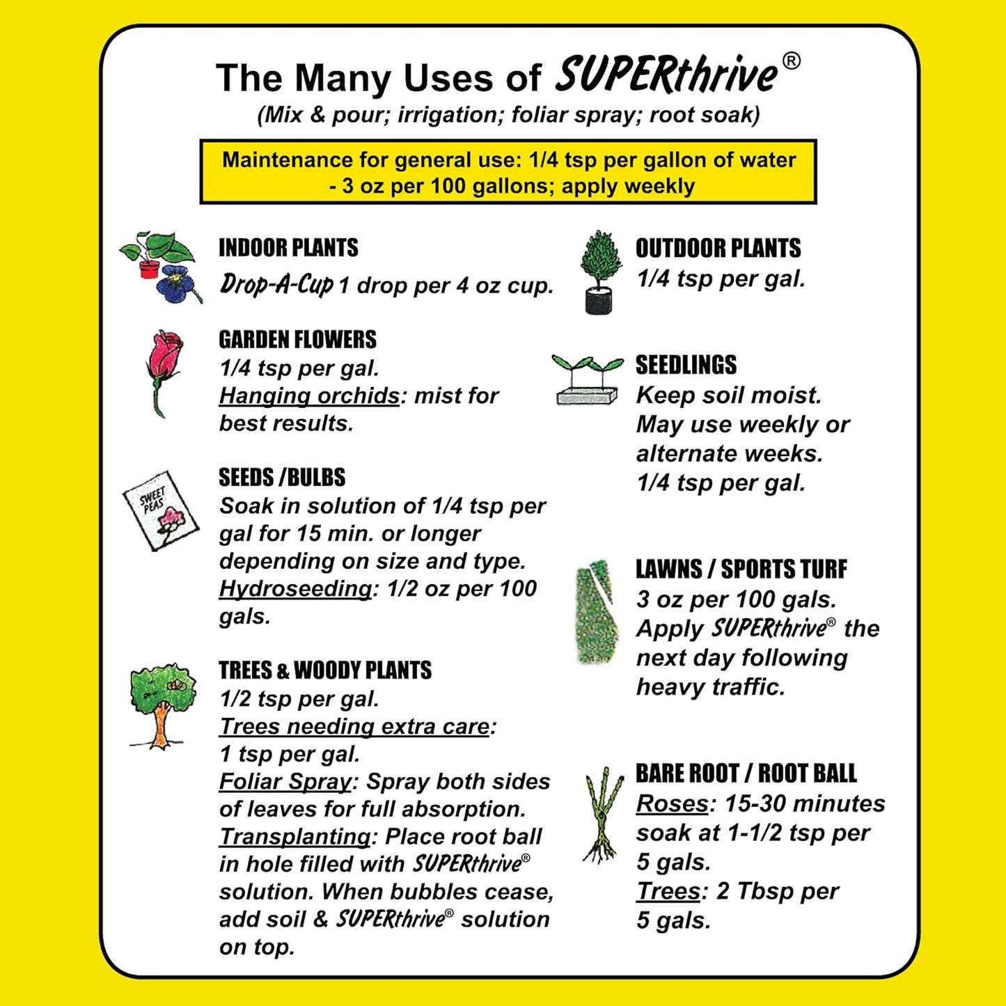 SUPERthrive The Original Vitamin Solution - Liquid Concentrate, May Add to Any Fertilizing Program, 4 fl. oz.