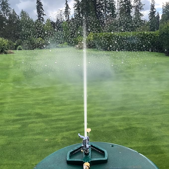 Hourleey Impact Sprinklers for Yard, Heavy Duty 360 Degree Rotating Pulsating Lawn Sprinkler with Metal Base for Garden Large Area, Water Coverage up to 5,800 Sq. Ft