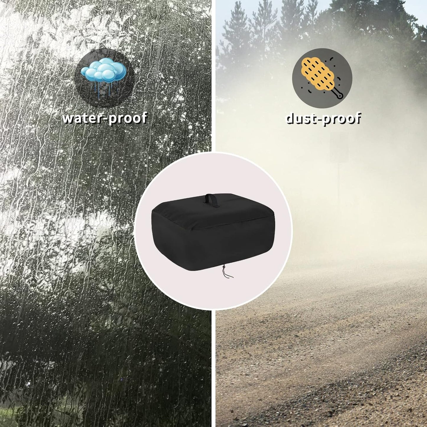 Kingling Pizza Oven Cover for Cuisinart CPO-600 Pizza Oven/CGG-306 Grill, Waterproof Portable Outdoor Grill Cover - 28.5''L x 18.5''W x 14.5''H