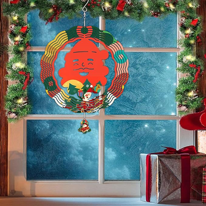 Sublimation Wind Spinner Blanks, 6 Pack 10 Inch 3D Aluminum Metal Hanging Wind Spinner Bulk for Garden Yard Outdoor, Window Porch Decoration for Heat Press Transfer DIY