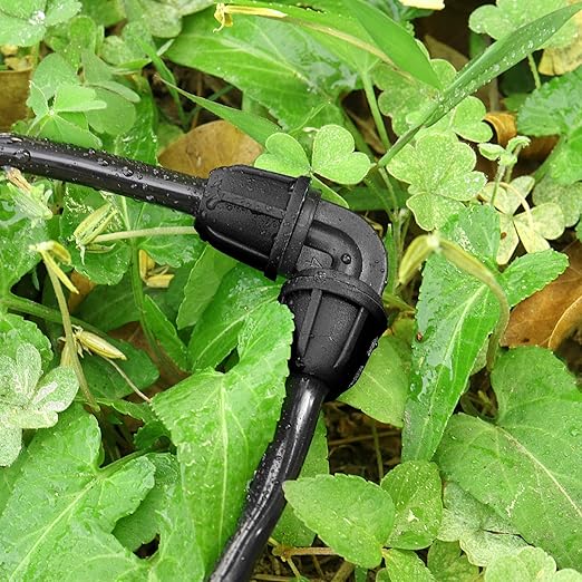 Upgraded 1/4" Drip Irrigation Elbow Fittings:24 Pieces Leak Free Lock Barbed 90 Degree Elbow Connectors for1/4 Inch Irrigation Tubing Quick Connect Parts for Garden Landscape System