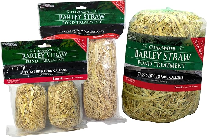 Summit Clear-Water Barley Straw Pond Treatment, 2-Pack, Treats upto 2000 Gallons, 1000 Gallons per Bale