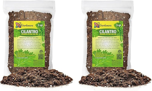 Cilantro Plant Potting Soil - All-Natural Blend for Thriving Cilantro Plants - Boosts Root Health and Aroma - 10 Quart