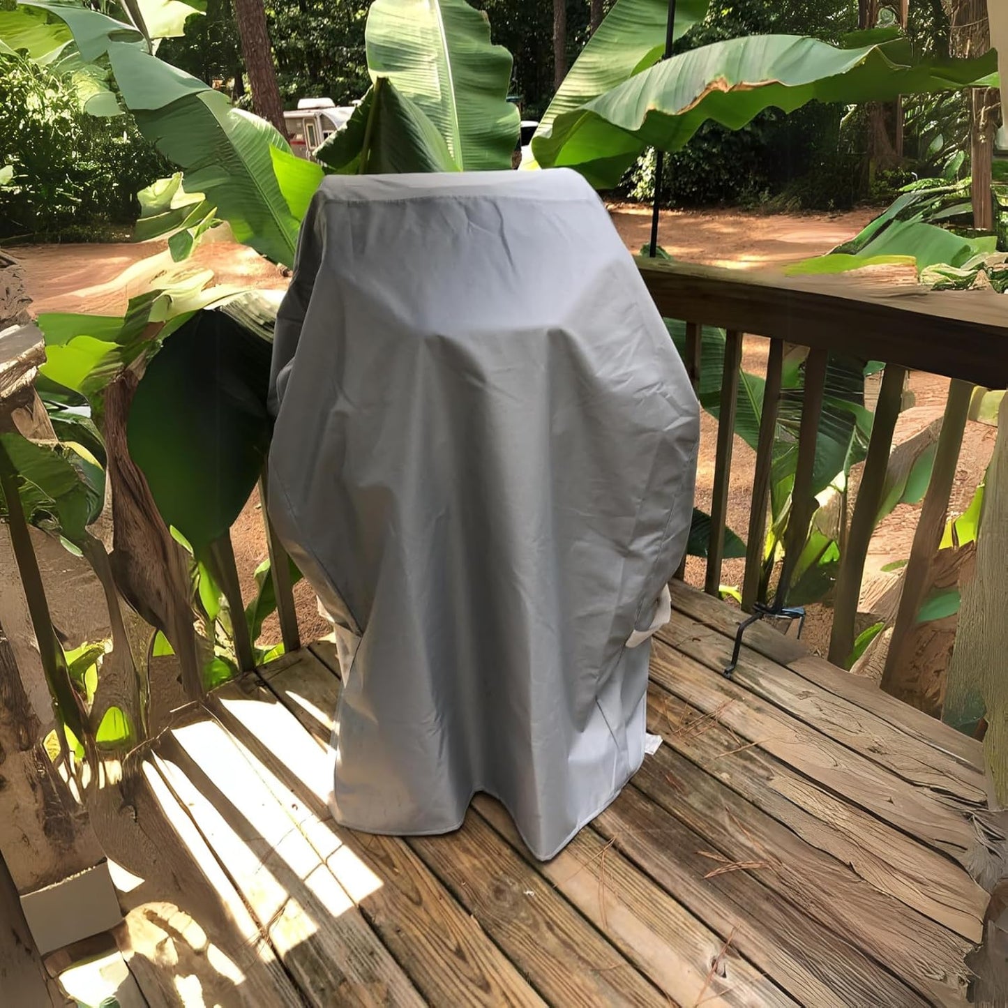 BBQ Grill Cover, 32 Inch Heavy Duty Waterproof 2 Burner Barbecue Gas Grill Covers for Weber Spirit Char-Broil Performance, Gray