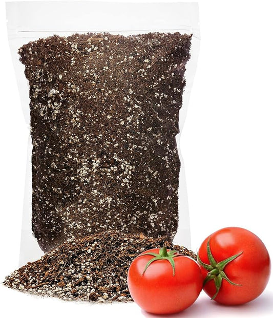 Organic Potting Soil for Tomato Plants - 4 Quart - Hand-Mixed with Natural Ingredients for Optimal Growth and Nutrient Retention