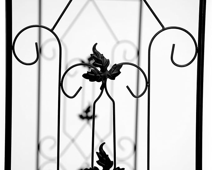 Steel Garden Arch, 8'1" High x 4'2" Wide, Garden Arbor for Various Climbing Plant, Outdoor Garden Lawn Backyard