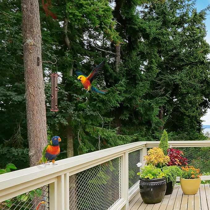 Hanging Plant Bracket 6inch 4Pack Metal Plant Hook Shepherds Hook Decorative Wall Plant Hanger for Hanging Lanterns Bird Feeder Flower Basket Home Decor Indoor & Outdoor Brown