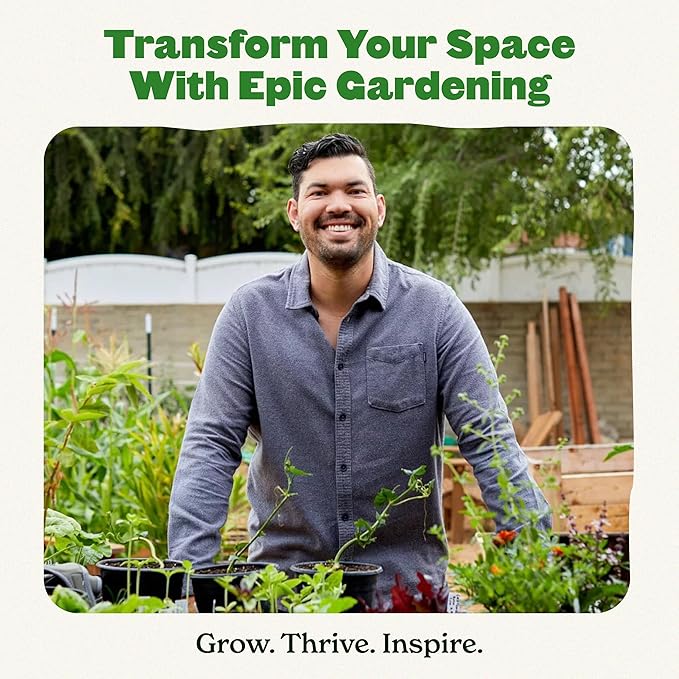 Epic Gardening Reusable Seed Starter Tray - 4 Cell 3"/8 Seedling Starter Trays - Easy Watering, Indoor Greenhouse, Plant Starter, Gardener-Friendly for Seedlings | UV-Treated & BPA-Free - Black