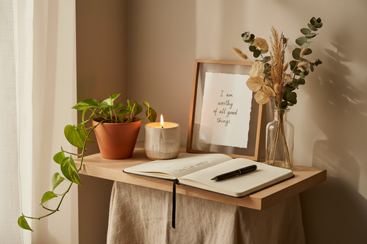Decorating with Gratitude Journals & Affirmation Corners