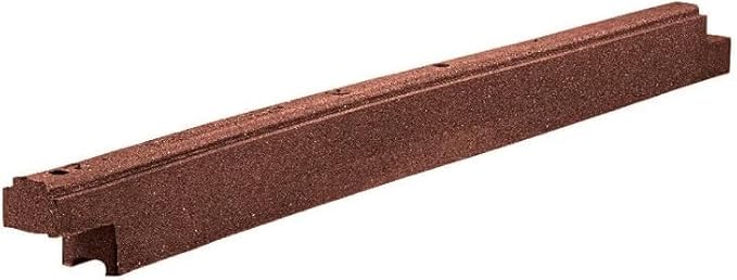 Playsafer Rubber Playground Border Edging Kit, 6' Flexible Heavy Duty Rubber Interlocking Playground Timber, No Dig Easy to Install (Neutral Brown, 4 Pack)