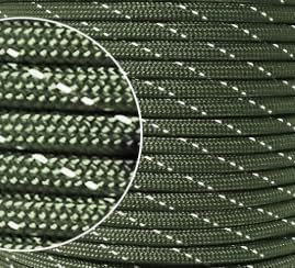 Paracord Rope, Reflective III Parachute Cord 7 Strand Core 550lb, 100ft Army - Image 3