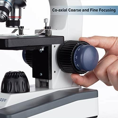 AmScope - 40X-1000X Compound Monocular Student Microscope Set + Slide - Image 3
