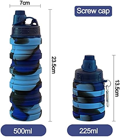 Collapsible Water Bottles 3 pack Travel Water Bottle Portable Hiking Water - Image 2