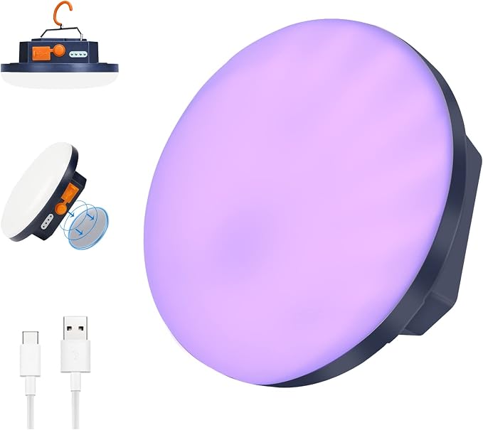 UV Flashlight Camping Light, IODOO 10000mAh 48 LED 395nm UV / 6500K Floodlight by Fromnowonlightupthisworld
