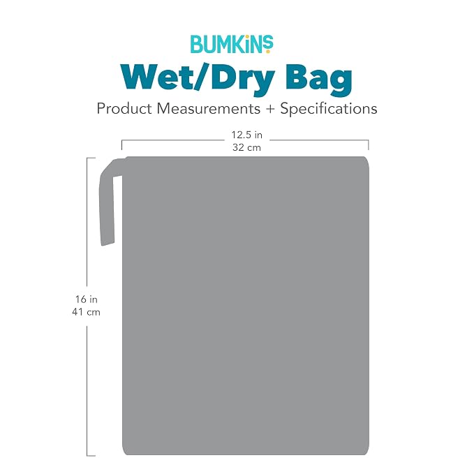 Bumkins Waterproof Wet Dry Bag for Baby, Swim Suit, Cloth Diaper, Pump Parts - Image 7