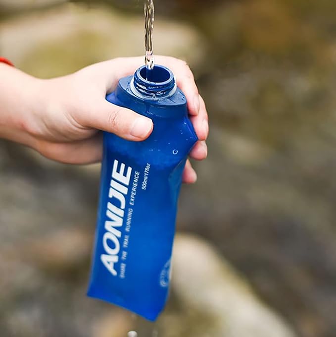 AONIJIE TPU Soft Flask Water Bottle Collapsible Running Flask - Image 6