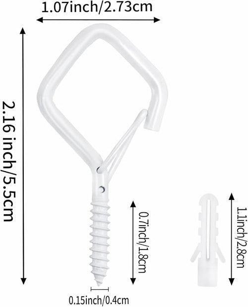 120 Pcs White Eye Hooks Screw Heavy Duty, Ceiling Hooks - Image 2