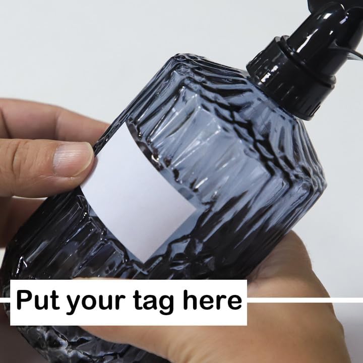 OFFIDIX Glass Spray Bottle, Fine Mist Plant Mister, Handheld Pressure Watering Can,Adjustable Nozzle Glass Spray Bottle,0.43L/15.17oz Handheld Spray Bottles for Garden Plants Cleaning Solutions（Gray）