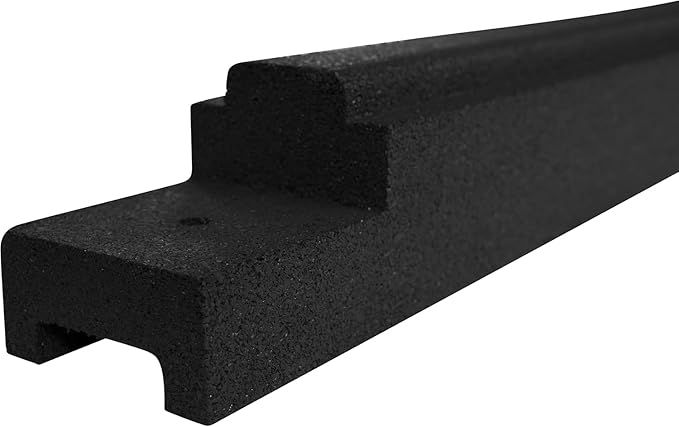 Playsafer Rubber Playground Border Edging Kit, 6' Flexible Heavy Duty Rubber Interlocking Playground Timber, No Dig Easy to Install (Black, 8 Pack)