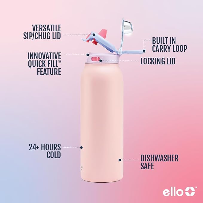 Ello Pop & Fill 22oz Stainless Steel Water Bottle - Image 4