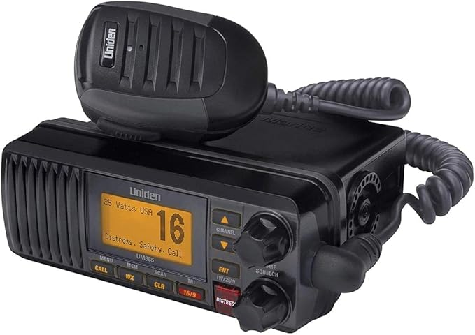 Uniden UM385BK 25 Watt Fixed Mount Marine VHF Radio, Waterproof, Noaa Weather - Image 2