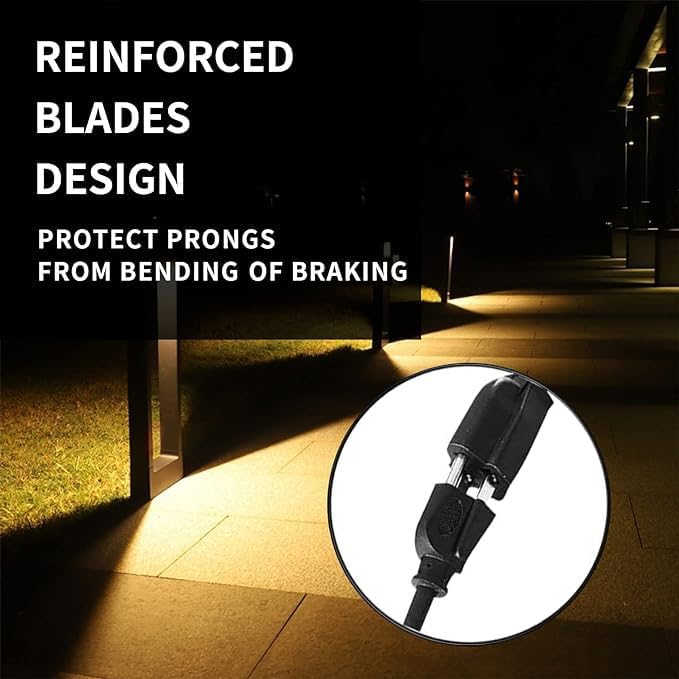 Indoor Outdoor Extension Cord Weatherproof, UL Certified, 14 Gauge 12FT Black 3 - Image 4