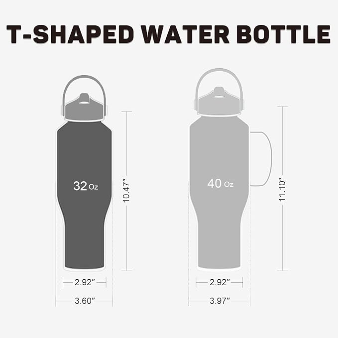 ABOTOCUP 32oz Insulated Water Bottle, Fit in Any Car Cup Holder, Water Bottle - Image 6
