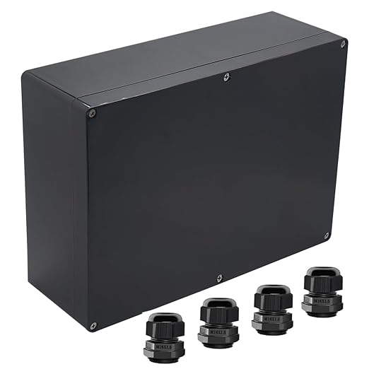Junction Box IP65 Waterproof ABS Plastic Electrical Project Case Power Junction by Otdorpatio