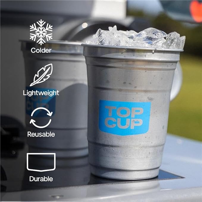 Top Cup – 24 Ounce, Reusable Aluminum Party Cups | Stealth Design | Cold-Holding - Image 2