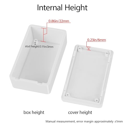 LeMotech Project Box 5 Pieces ABS Plastic Electrical Project Case Small - Image 4