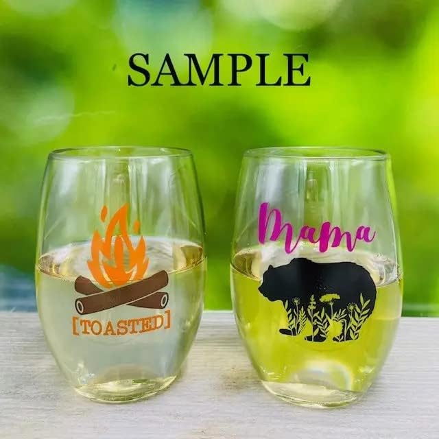 Wine-Oh! Set of 4 Shatterproof Designer 16 oz Plastic Wine Glasses MADE in the - Image 3
