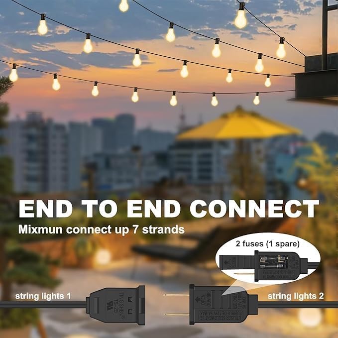 50FT Outdoor String Lights Waterproof - Image 5