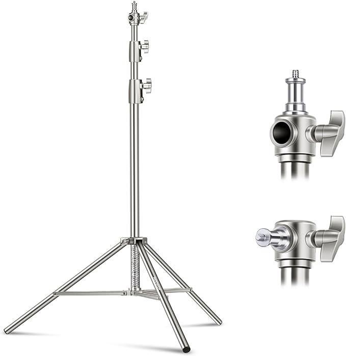 NEEWER 102"/2.6m Stainless Steel Light Stand, Spring Cushioned Heavy Duty by Neewer